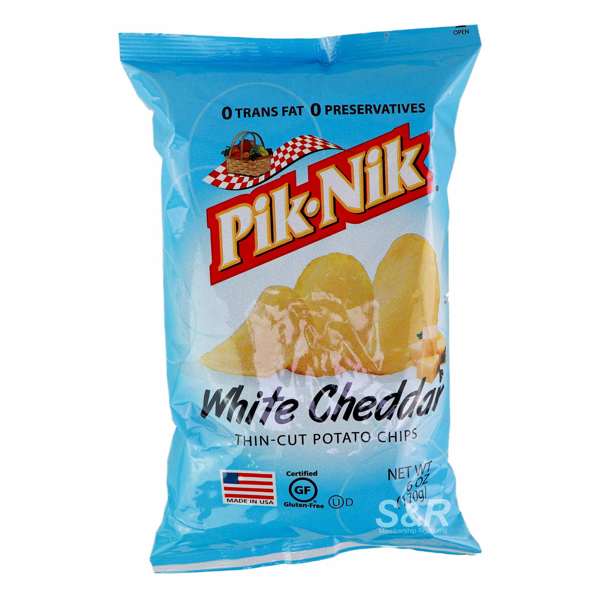 Pik-Nik White Cheddar Thin-cut Potato Chips 170g